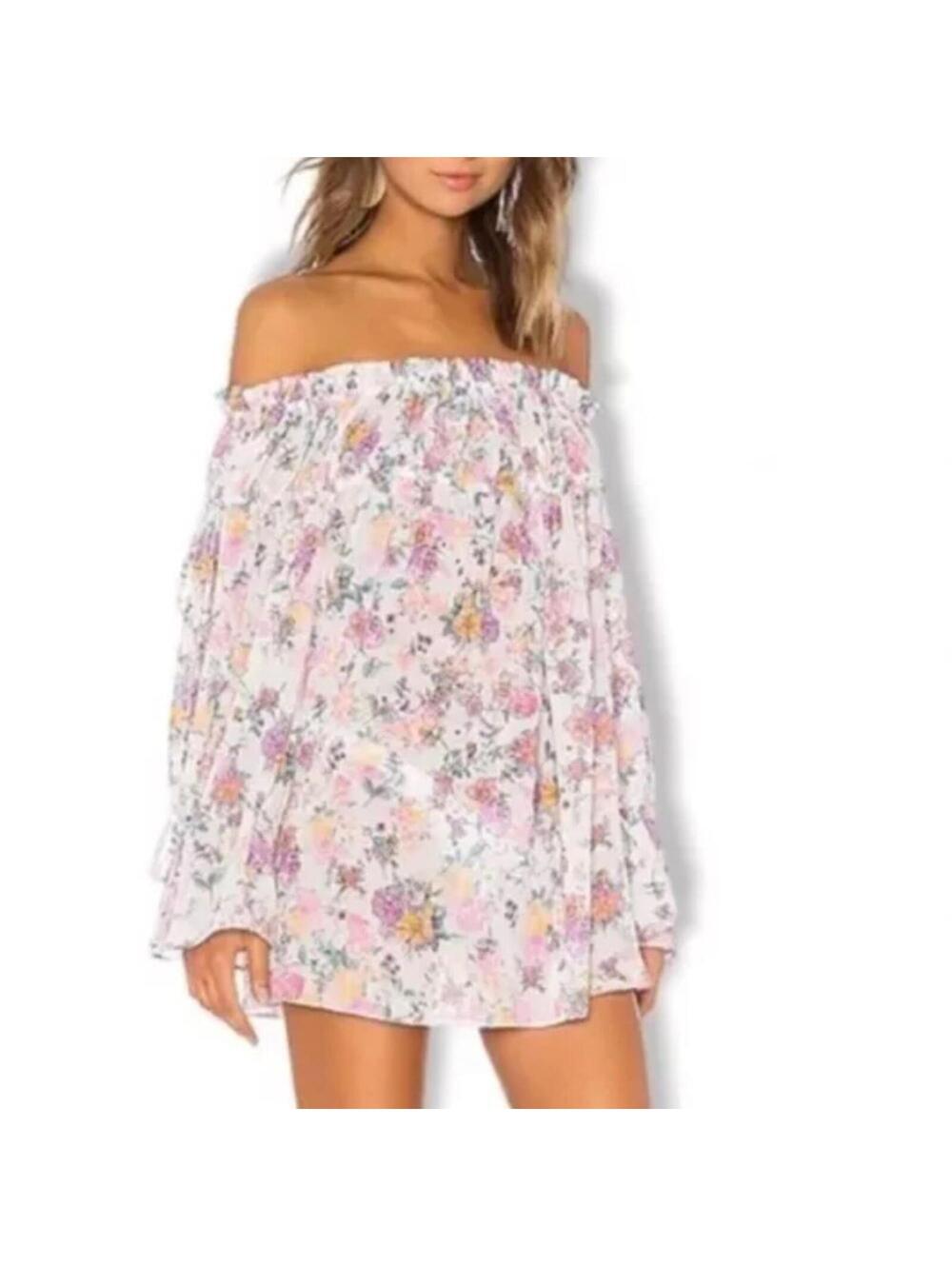 Tularosa Revolve Floral Off-Shoulder Mini Dress Women’s Size XS NWT